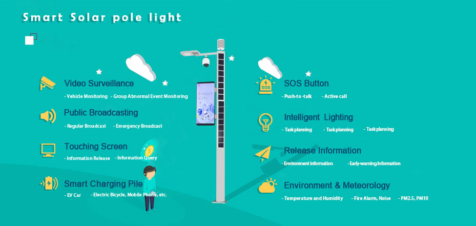 Smart Solar Pole Light